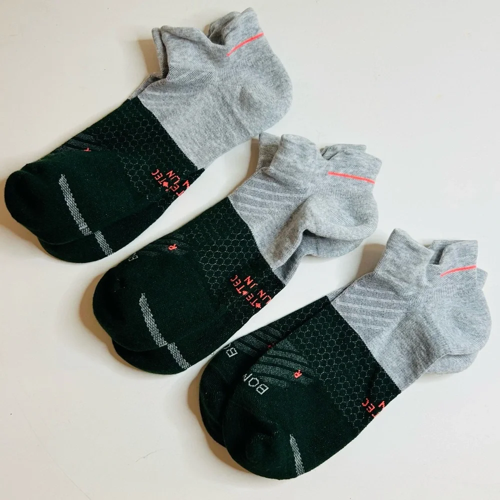 Bombas New 4 pair RUN X Large Ankle Socks Green Gray - Picture 4 of 6